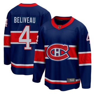 Youth Jean Beliveau Montreal Canadiens Fanatics Branded 2020/21 Special Edition Jersey - Breakaway Blue