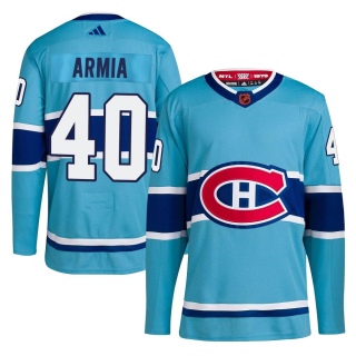 Youth Joel Armia Montreal Canadiens Adidas Reverse Retro 2.0 Jersey - Authentic Light Blue