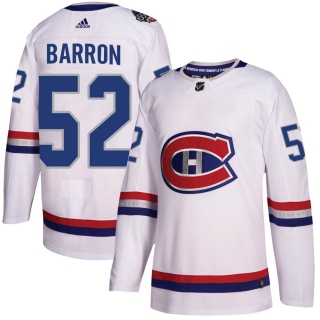Youth Justin Barron Montreal Canadiens Adidas 100 Classic Jersey - Authentic White