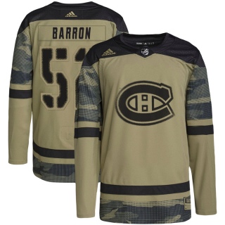 Youth Justin Barron Montreal Canadiens Adidas Military Appreciation Practice Jersey - Authentic Camo