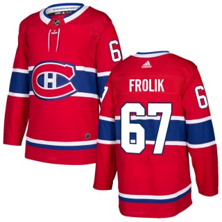 Youth Michael Frolik Montreal Canadiens Adidas Home Jersey - Authentic Red