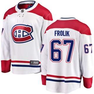 Youth Michael Frolik Montreal Canadiens Fanatics Branded Away Jersey - Breakaway White