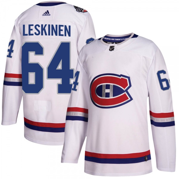 Youth Otto Leskinen Montreal Canadiens Adidas 100 Classic Jersey - Authentic White