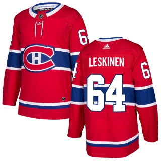 Youth Otto Leskinen Montreal Canadiens Adidas Home Jersey - Authentic Red