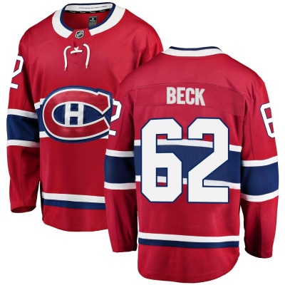 Youth Owen Beck Montreal Canadiens Fanatics Branded Home Jersey - Breakaway Red