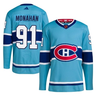 Youth Sean Monahan Montreal Canadiens Adidas Reverse Retro 2.0 Jersey - Authentic Light Blue